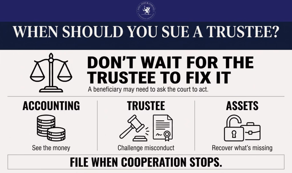 When should you sue a trustee